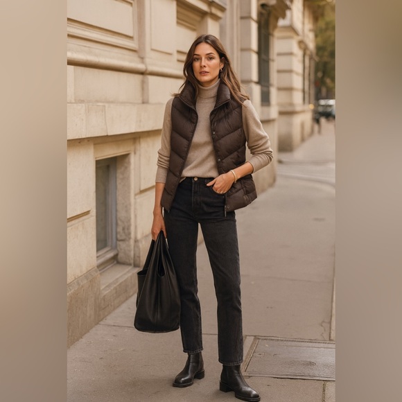 J. Crew Brown Puffer Vest - Picture 2 of 9